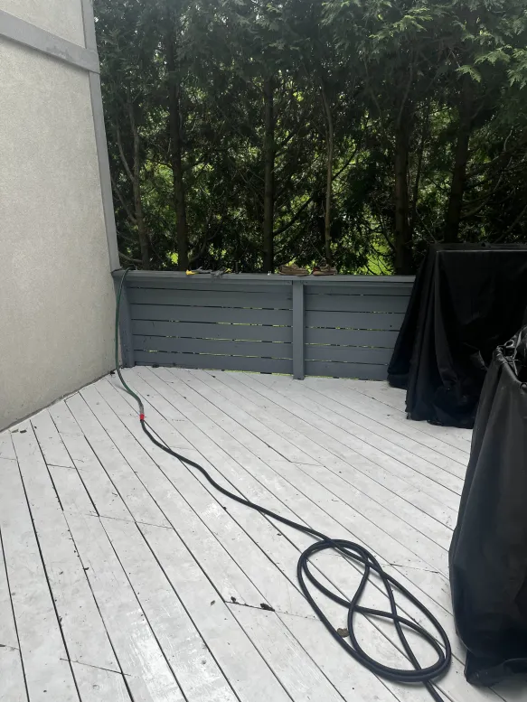 Deck cleaned
